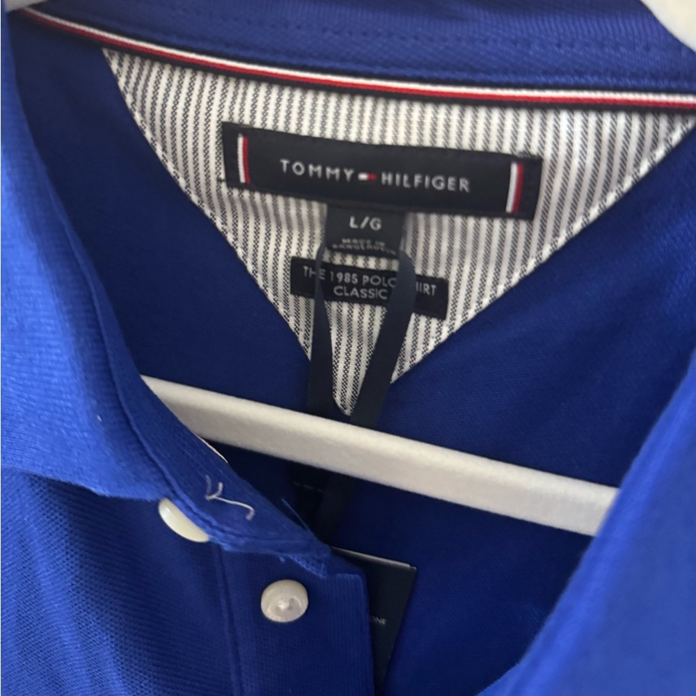Tommy Hilfiger 1985 Polo Shirt Classic Fit Blue Large BNWT - Picture 4 of 8